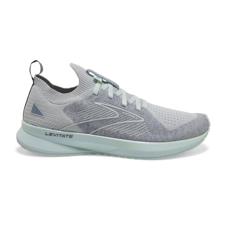 Brooks Levitate StealthFit 5 Energy-Return Womens Road Running Shoes - Grey/Aqua Glass - Indonesia (